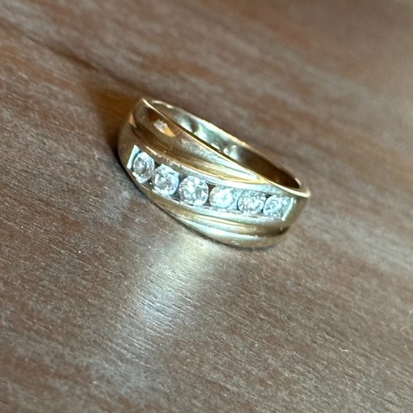 1.0Ct Natural Earth Diamonds 10k Gold Ring/Wedding Band